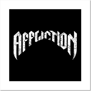 Affliction Metal font Posters and Art